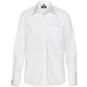 Skjorta TAYLOR dubbel manschett vit regular fit