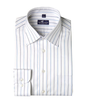 Skjortor - Two Fold Super Cotton - Skjorta FOSTER vit/blå/navy