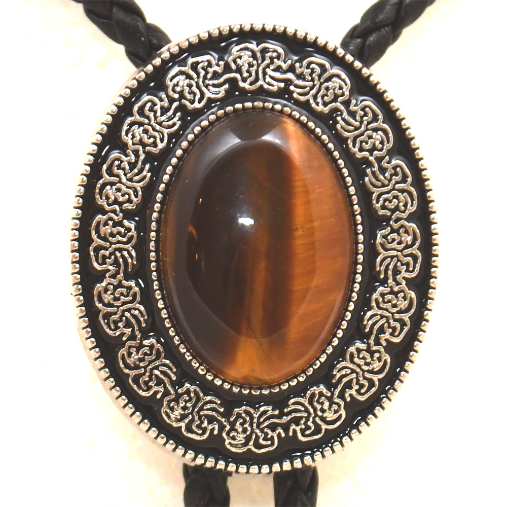 Bolotie OVAL BROWN MEDALLION
