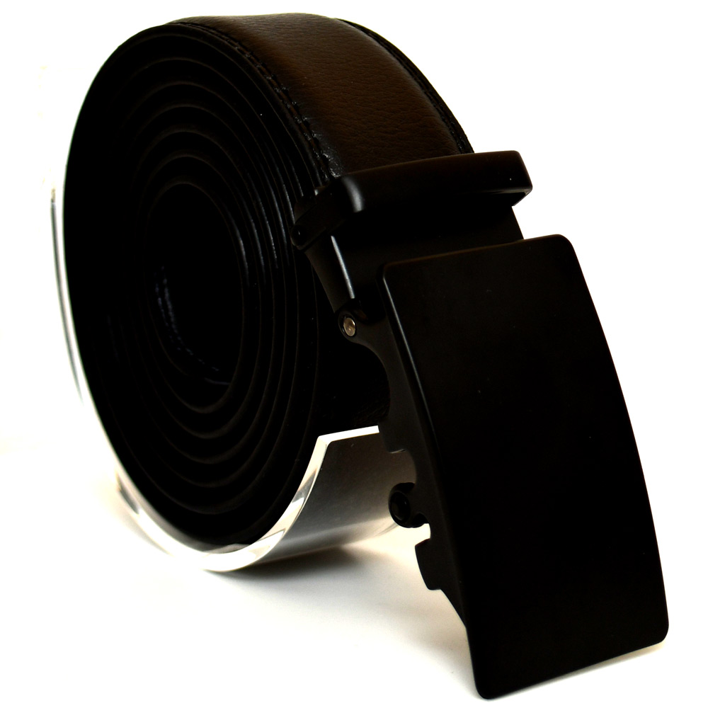Läderbälte stripe svart 1022