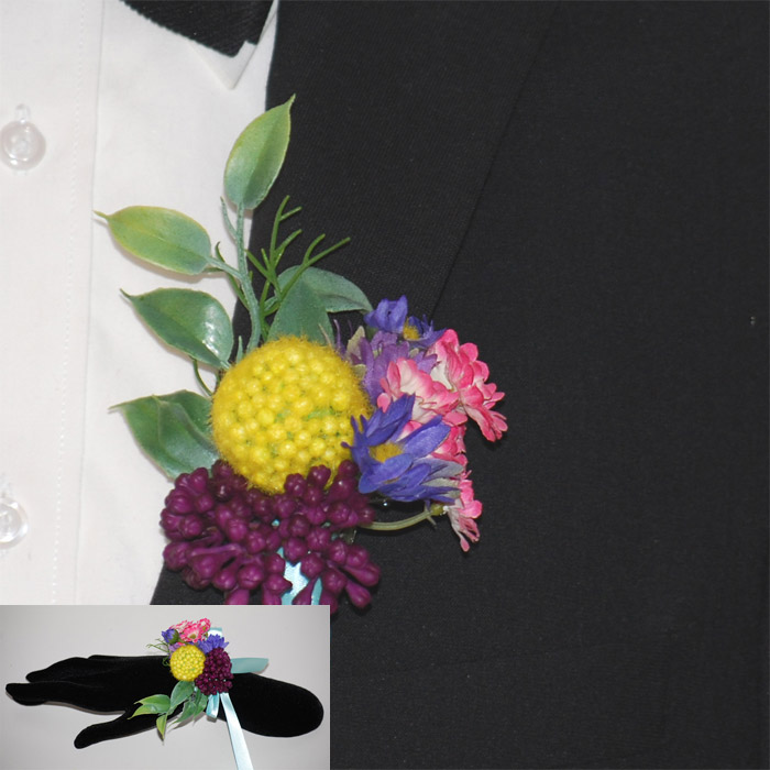 Corsage Blandbukett Par