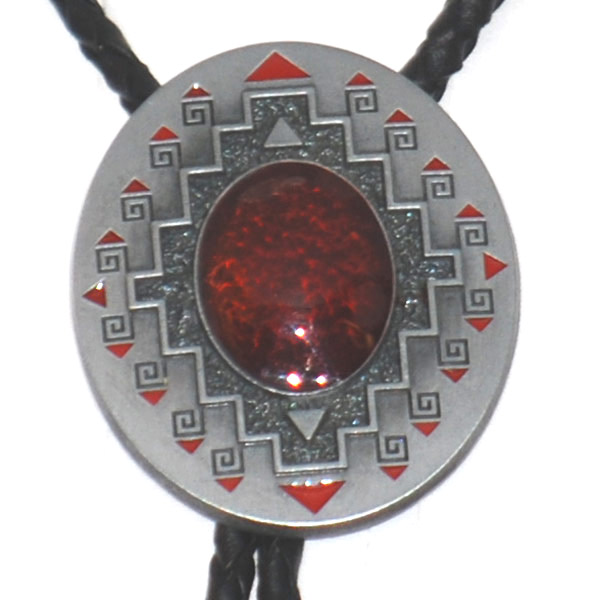 Bolotie OVAL RED MEDALLION