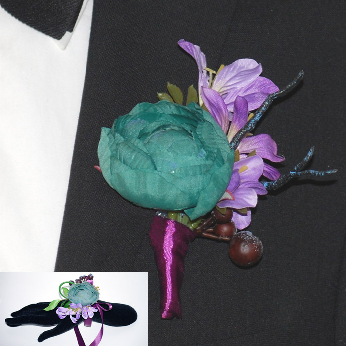 Corsage Pion Turkos Par