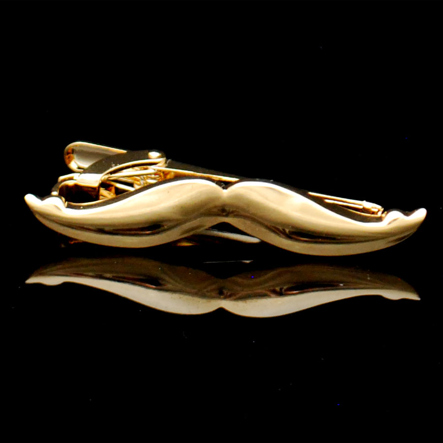 Slipsnål Mustasch Guld